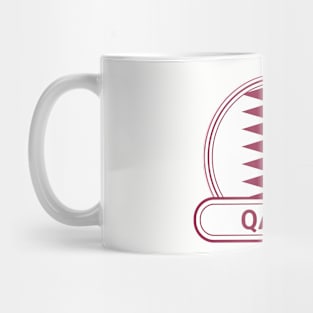 Qatar Country Badge - Qatar Flag Mug